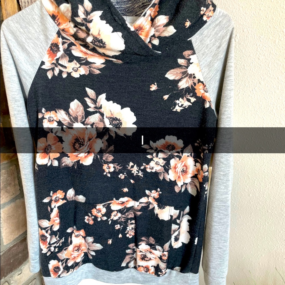 Blue Layne Boutique Floral Hoodie